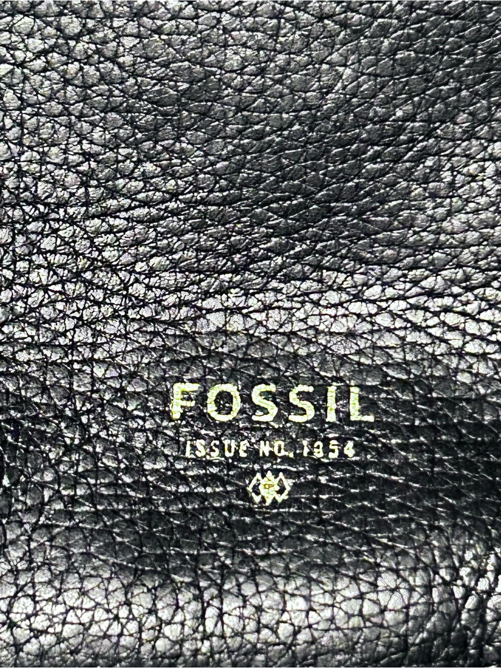 Fossil Black Leather Crossbody with Gold Accents - Picture 4 of 8